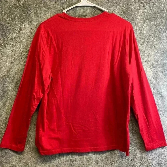 Santa Claus is Coming to Town long sleeve T-shirt boys size 14/16 husky - Picture 3 of 5